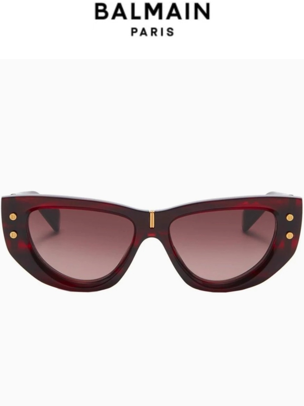 Balmain Womens | B - Muse Sunglass | Red Swirl - Yellow Gold | Rose Gradient